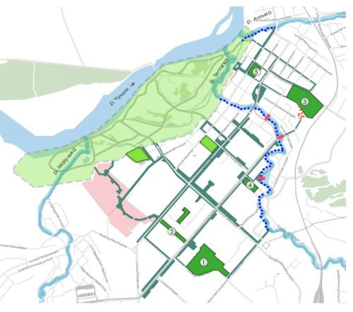 «Прибрежный водно-ландшафтный парк Набережной р. Чулым»